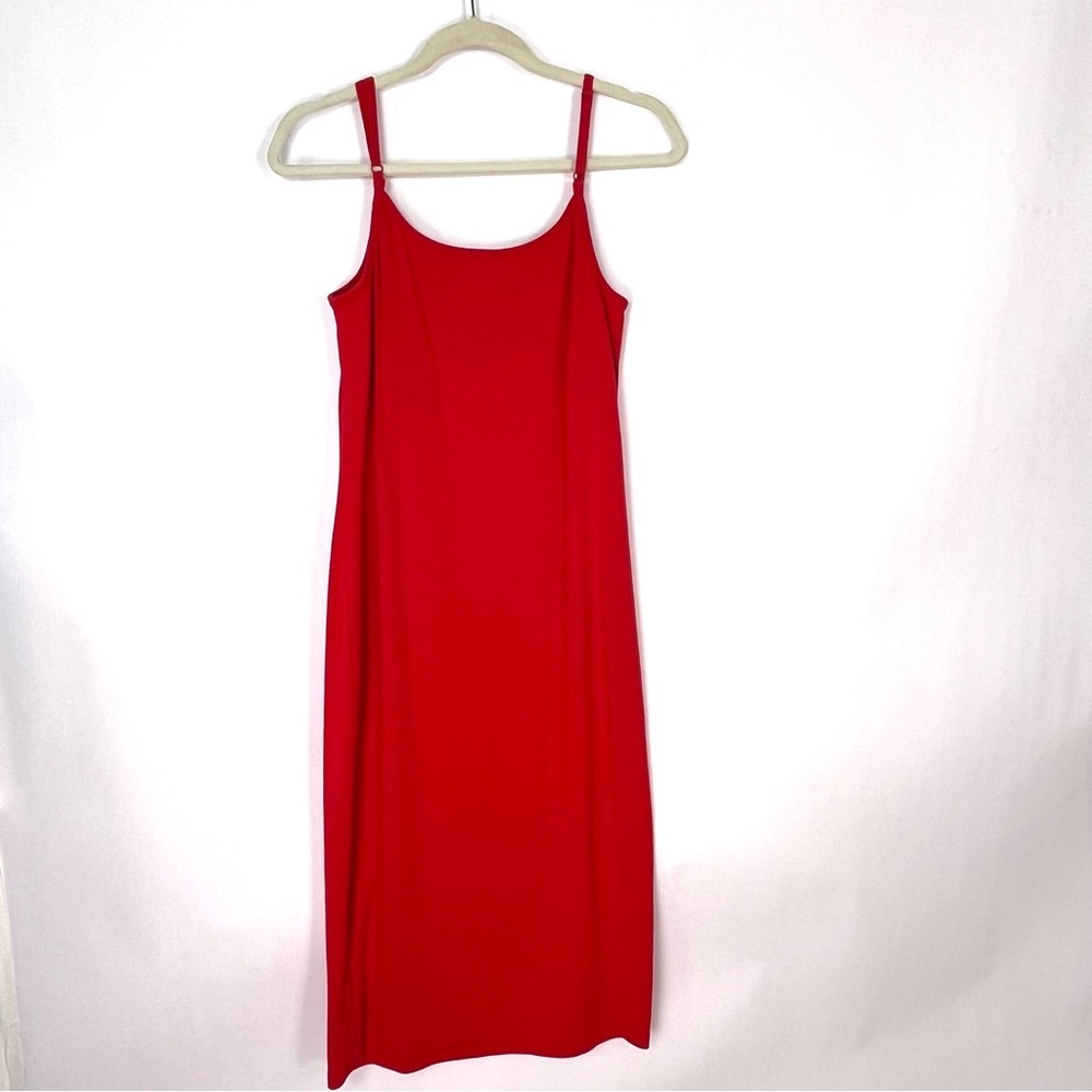 GAP Modern Dress Red Sleeveless Adjustable Strap Slip Dress Sz medium - Picture 2 of 5